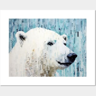 Polar Bear Animal Art Decor Paint Mosaic Posters and Art